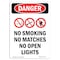 Signmission OSHA Danger Sign, No Smoking No Matches, 10in X 7in Decal, 7" W, 10" L, Portrait OS-DS-D-710-V-1473 - alternate 1